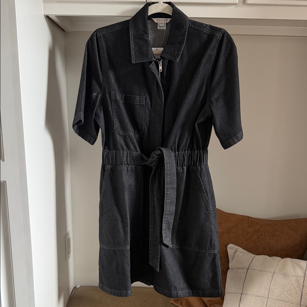 French Connection Charcoal Short-Sleeve Dress